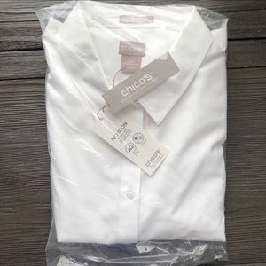 NWT Chico’s No Iron Coolmax Classic Shirt (One)